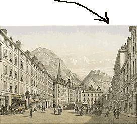 Place Grenette  Grenoble. Lithographie de Maugendre