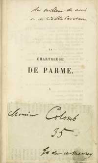 Stendhal.  La Chartreuse de Parme.  2e d.  Paris, A. Dupont, 1839. (V36618_1_000)