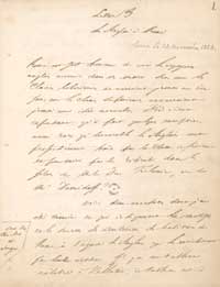 Stendhal. Lettre 3. Les Anglais  Rome. Ms. pap., 11-13 novembre 1824. (R9981_001)