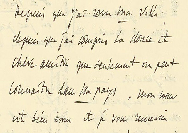 Lettre autographe signée de Jules Massenet évoquant sa visite de 1898 à Saint-Etienne