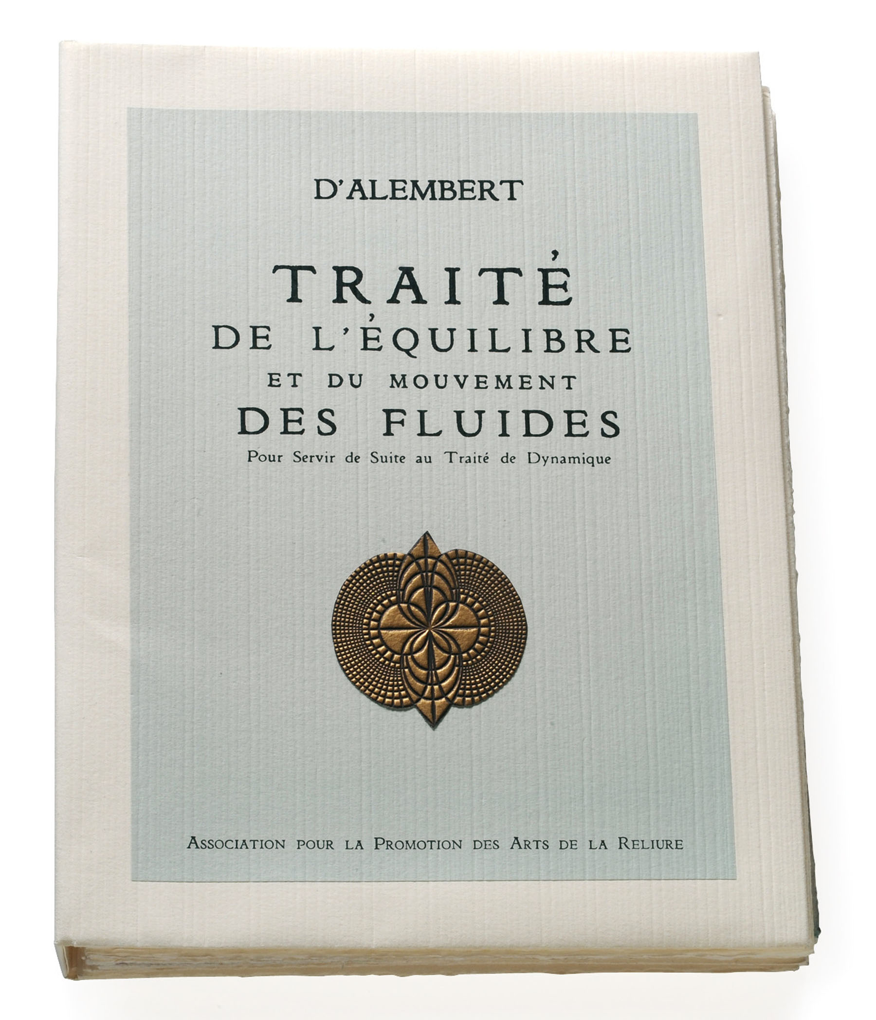Couverture du "Traité de l'équilibre et de mouvement des fluides" de D'Alembert