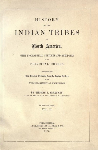 History of the Indian Tribes of North America .<br>Thomas McKenne