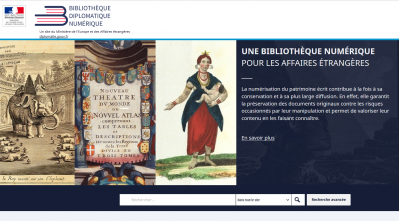 Visuel site de la bibliothèque diplomatique numérique.