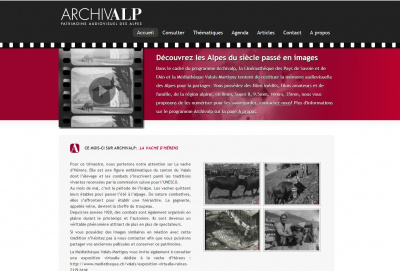 Visuel du site Archivalp<br>