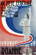 Xxe Fête de la fédération française féminine de gymnastique et éducation physique. Roanne, 21-22 juillet 1939