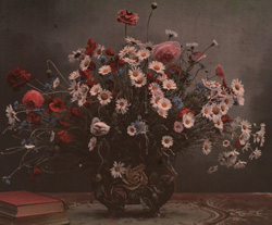 Bouquet champêtre avec livres