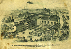 Vue générale des Etablissements de la Grande Imprimerie Forézienne P. Roustan