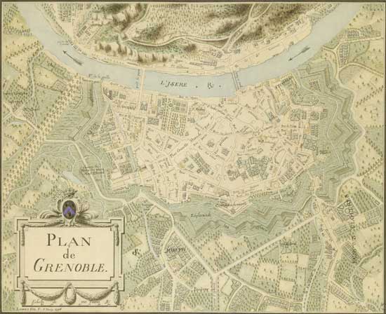 Plan manuscrit de Grenoble