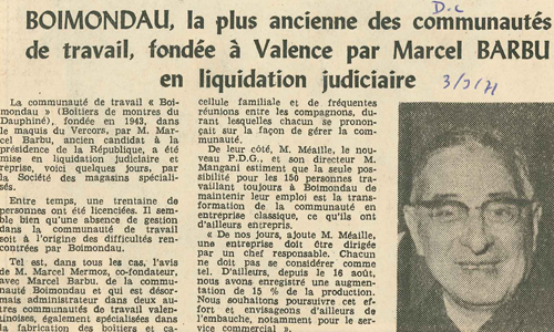 Fin de Boimondau, 9 articles de journaux