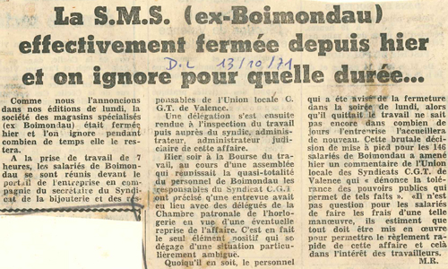 Fin de Boimondau, 9 articles de journaux