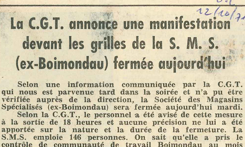 Fin de Boimondau, 9 articles de journaux