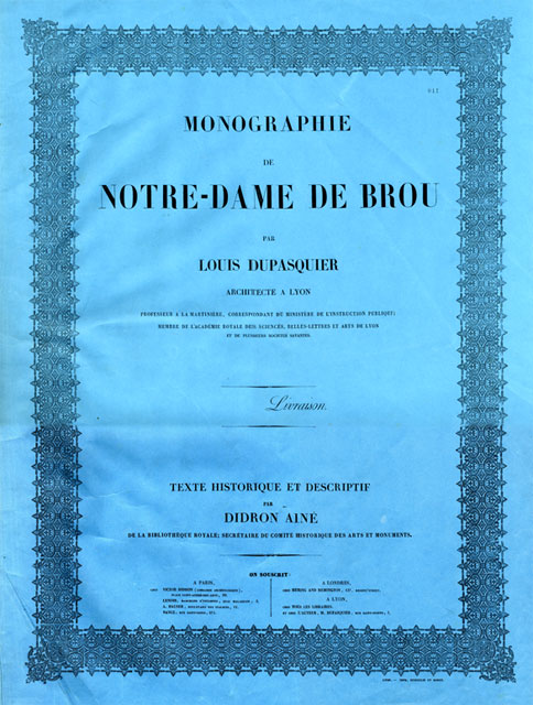 Couverture. Monographie de Notre-Dame de Brou, 1842