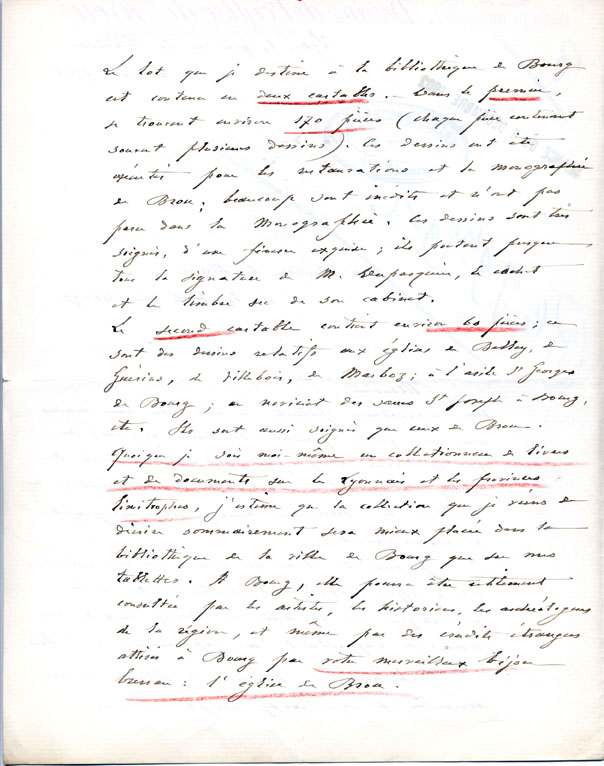 Lettre de donation de Léon Galle à la ville de Bourg-en-Bresse - 2