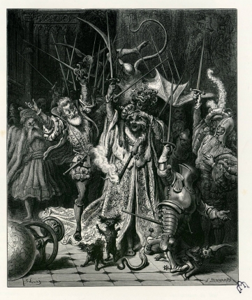 Oeuvres de Rabelais collationnées sur les oeuvres originales avec une vie de l'auteur, des notes et un glossaire • Rabelais ; Illustrations de Gustave Doré. Tome premier. - Paris : Garnier Frères, Libraires éditeurs, 1873

