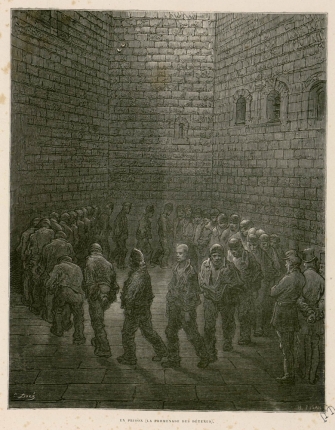 Les prisons de Londres • Extrait de l'ouvrage Londres / Louis Enault ; illustré de 174 gravures sur bois par Gustave Doré. - Paris : Librairie Hachette et Cie, 1876. • gravure • Musée de Brou, Ville de Bourg-en-Bresse

