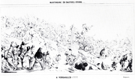 La martinoire à Bourg-en-Bresse • L'une des premières lithographies de Gustave Doré sur la martinoire à Bourg-en-Bresse, sorte de patinoire naturelle située au pied des remparts de la ville, en 1845 • lithographie • Musée du monastère royal de Brou, Ville de Bourg-en-Bresse

