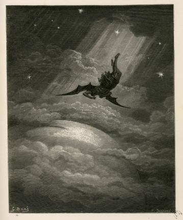 Le Paradis perdu de John Milton • La chûte de l'Ange déchu, extrait de Milton's Paradise lost / John Milton ; illustrated by Gustave Doré ; with notes and a life of Milton by Robert Vaughan, D.D.. -  London, Paris, New York and Melbourne : Cassel and Compagny limited, s.d. [1866] • gravure • Musée de Brou, Ville de Bourg-en-Bresse

