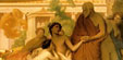 vignette : Socrate allant chercher Alcibiade dans la maison d'Aspasie