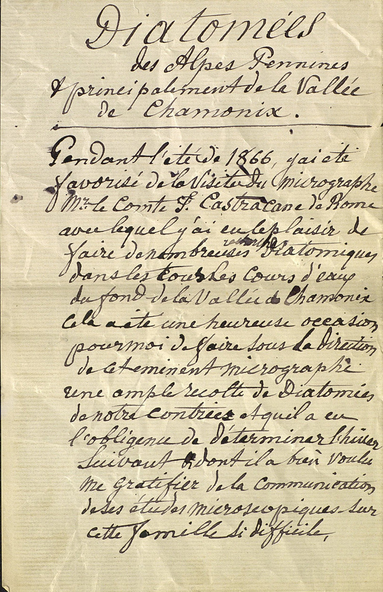Manuscrit de Venance Payot