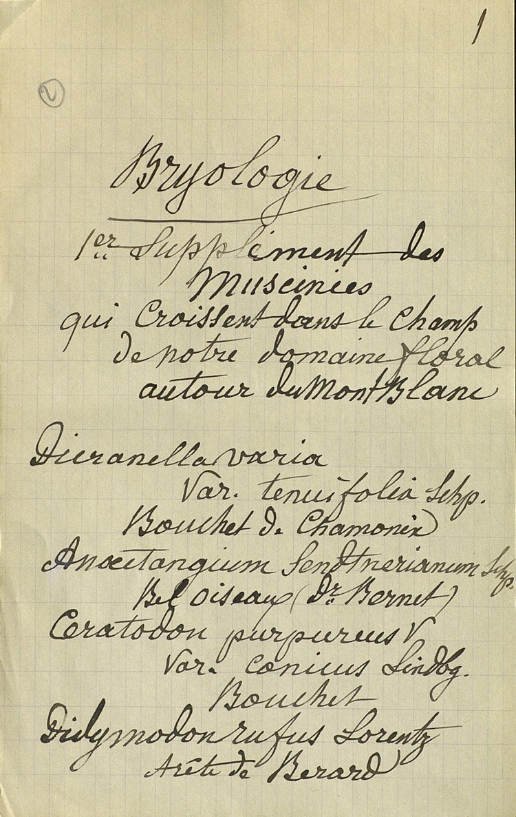 Manuscrit de Venance Payot