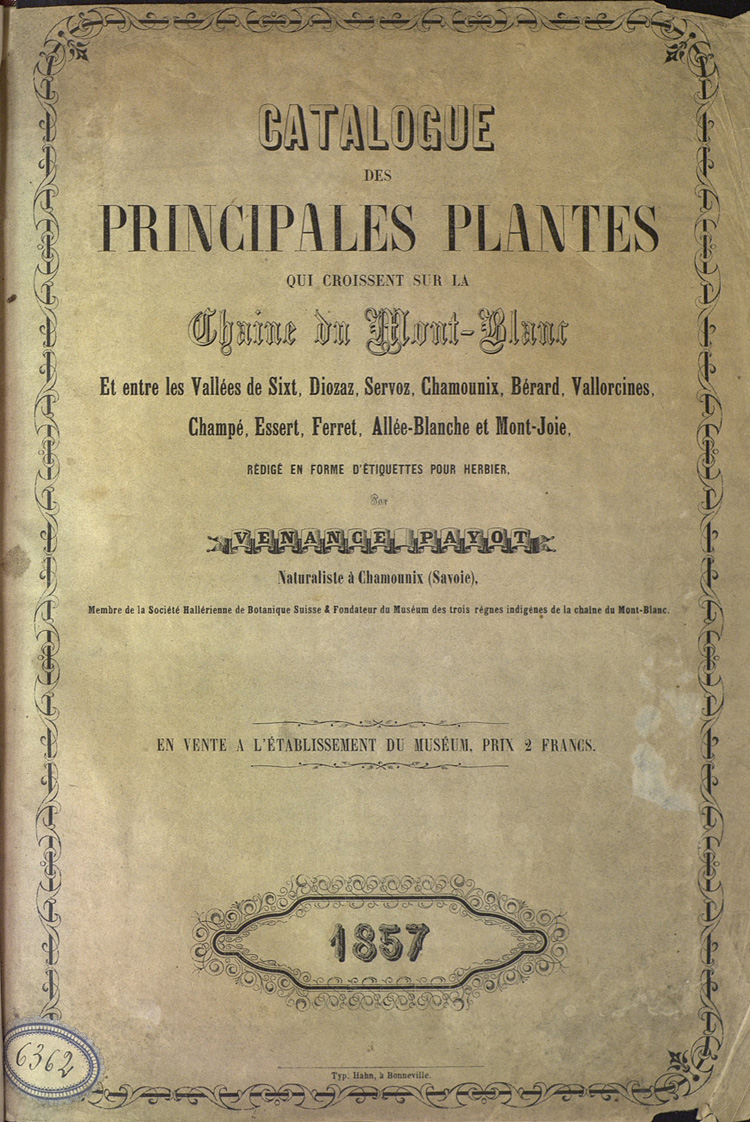 Herbier des Alpes par Venance Payot