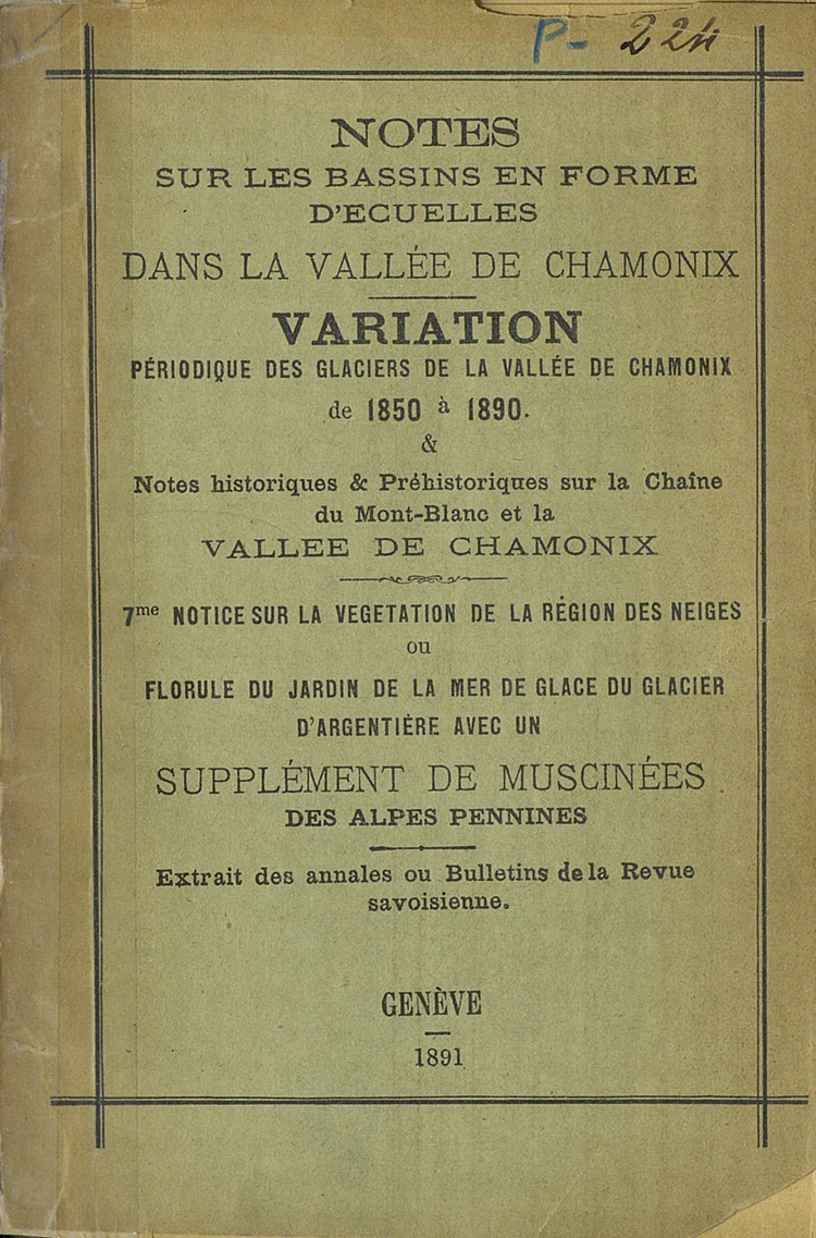 Variation périodique des glaciers de la vallée de Chamonix