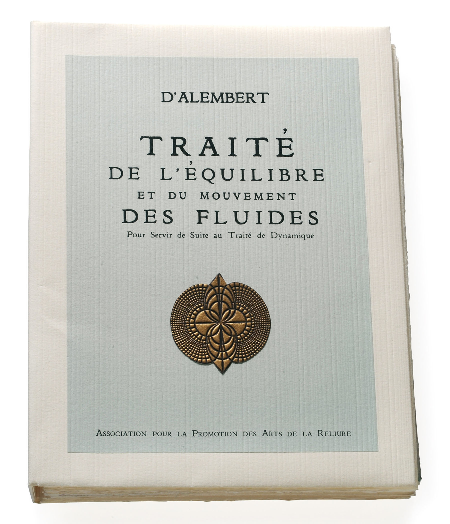 Couverture du "Traité de l'équilibre et de mouvement des fluides" de D'Alembert