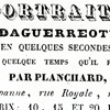 Petite annonce parue dans L'Echo de la Loire en 1843