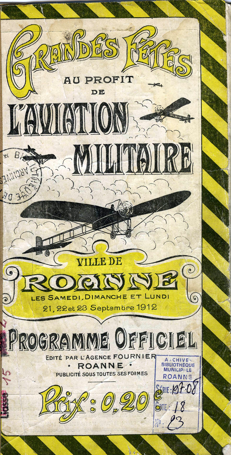 Programme officiel du meeting aérien des 21, 22 et 23 septembre 1912