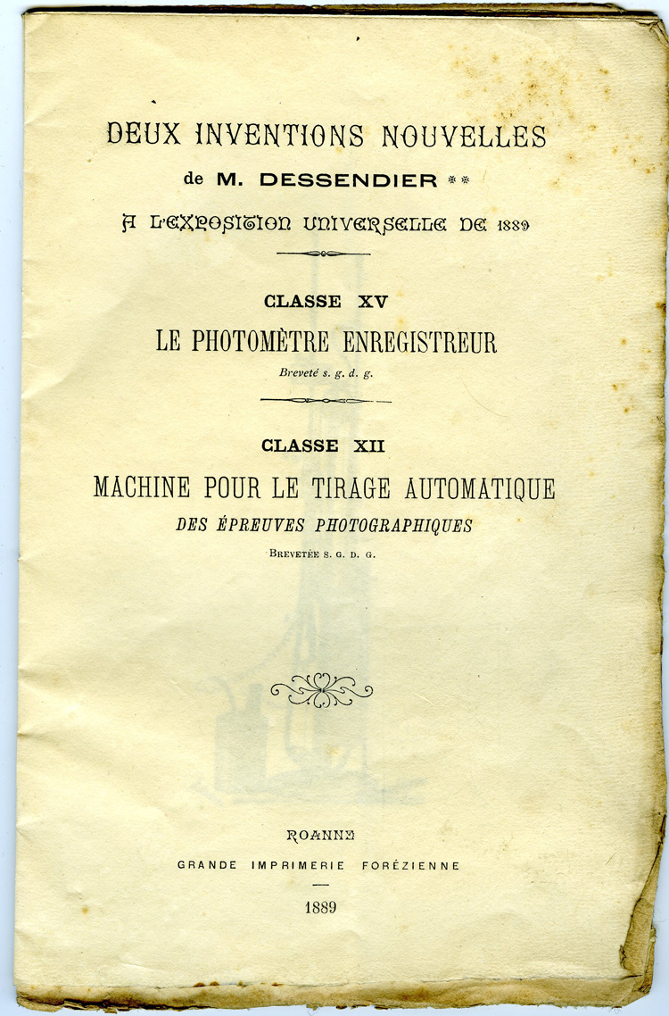 Deux inventions nouvelles à l'exposition universelle de 1889