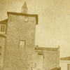 Roanne, place du Château avec la Bourse du Travail en 1866