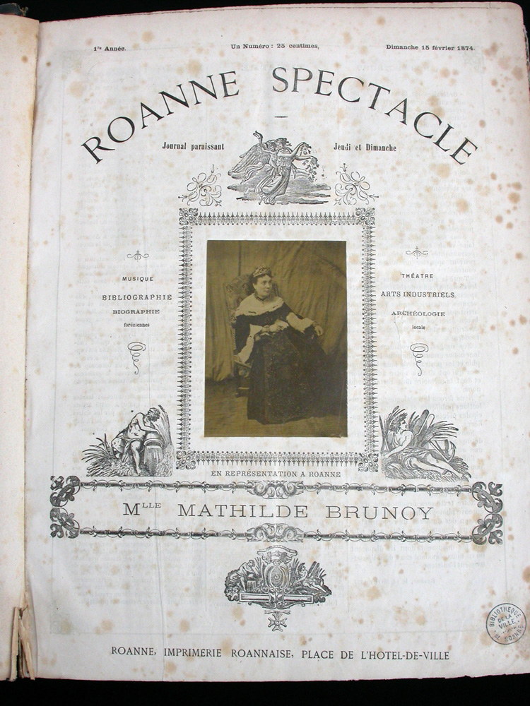 Roanne spectacle du 15 février 1874 (n°1)