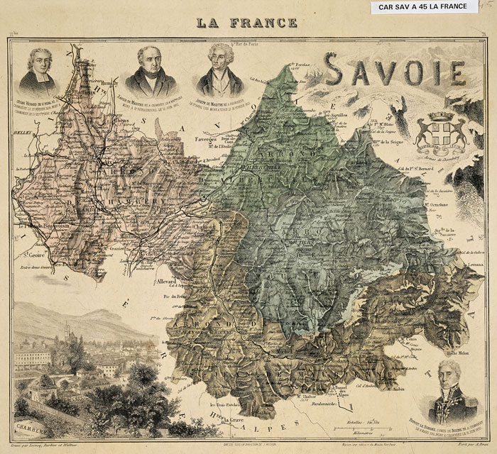 L’évolution des frontières de la Savoie, du Moyen-Âge à 1860