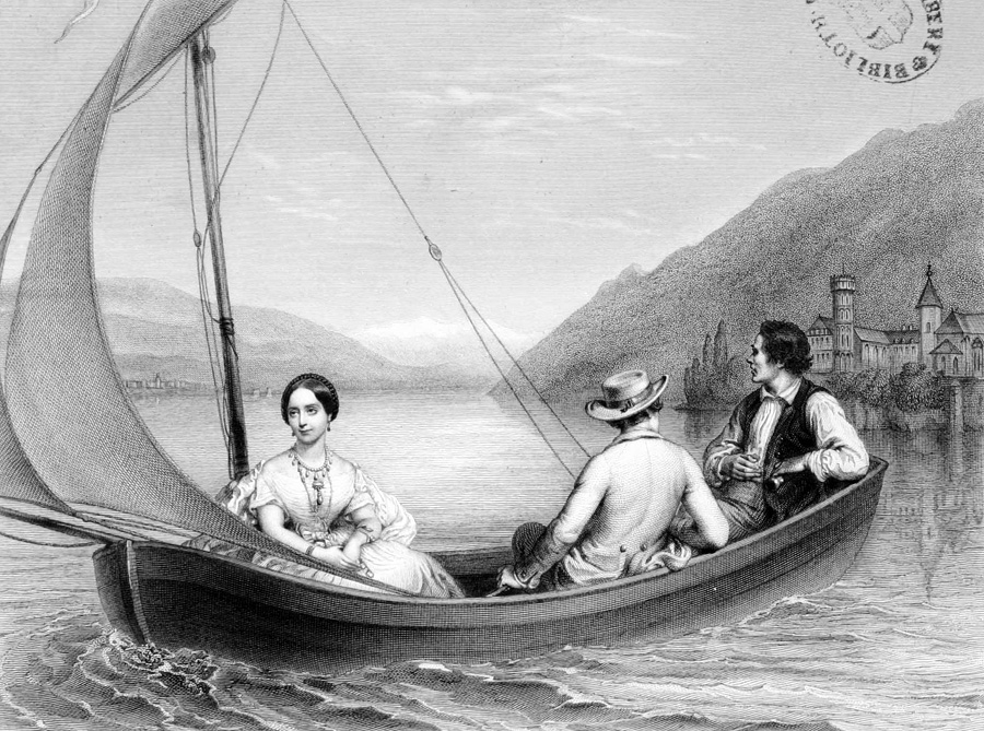 Marie de Solms sur le lac du Bourget, 1860