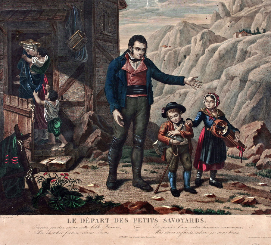 Le départ des petits savoyards, XIXe siècle