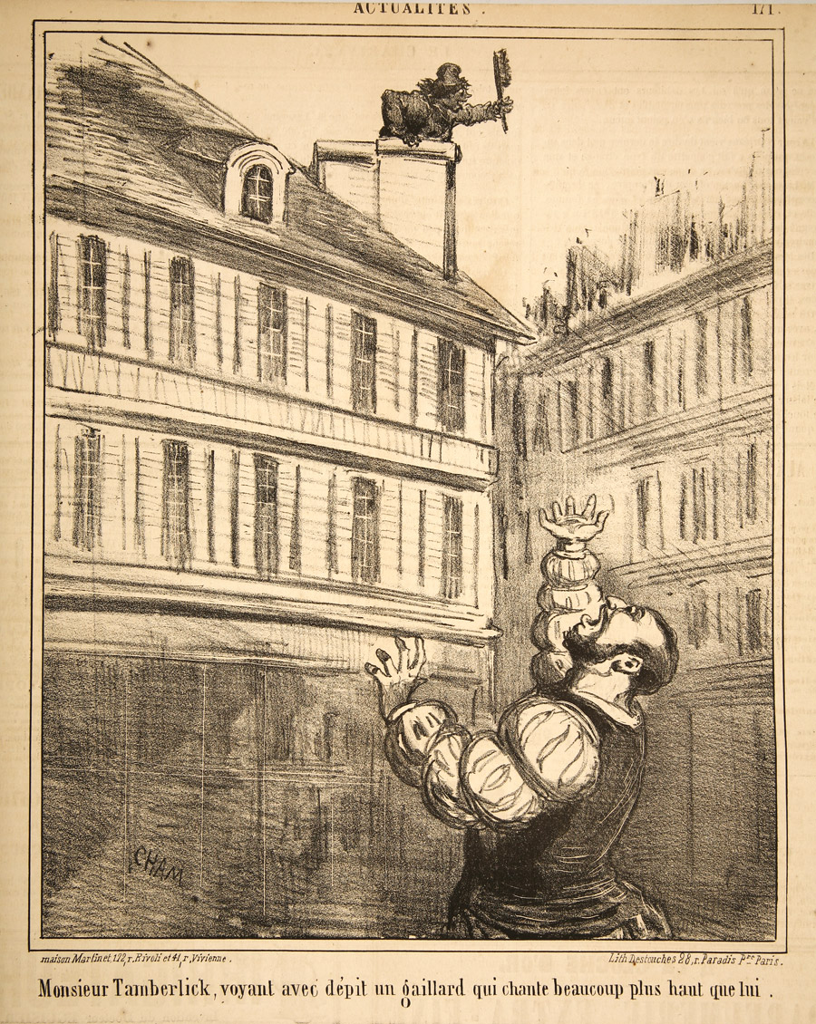 Caricature de Cham parue dans le Charivari, 11 mai 1860