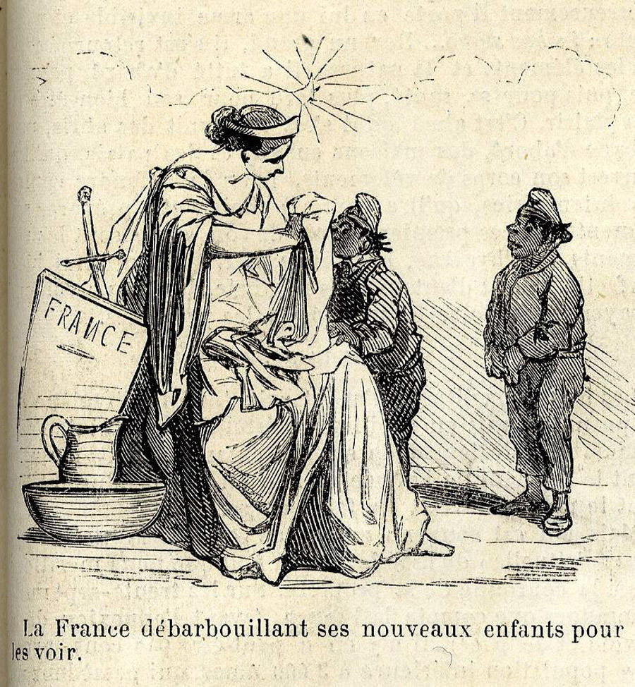 Caricature de Cham, parue dans l'Illustration, 30 juin 1860