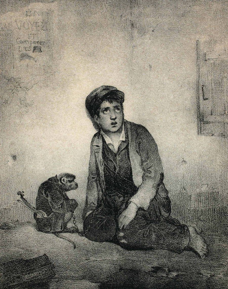 Le Savoyard et le singe, XIXe siècle