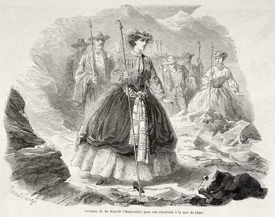 Costume de sa Majesté l'Impératrice pour son excursion à la mer de Glace, 1860