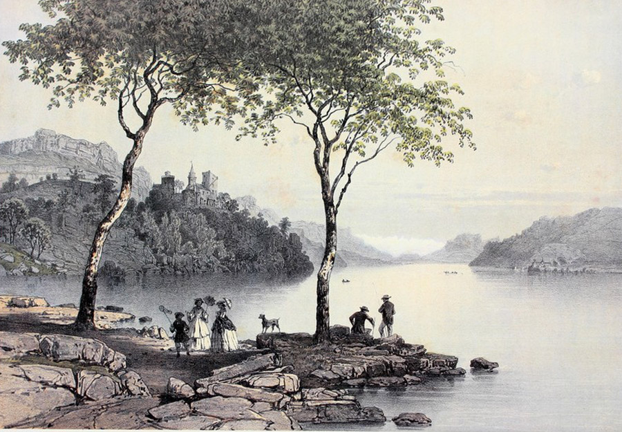 Châtillon et le lac du Bourget, 1864