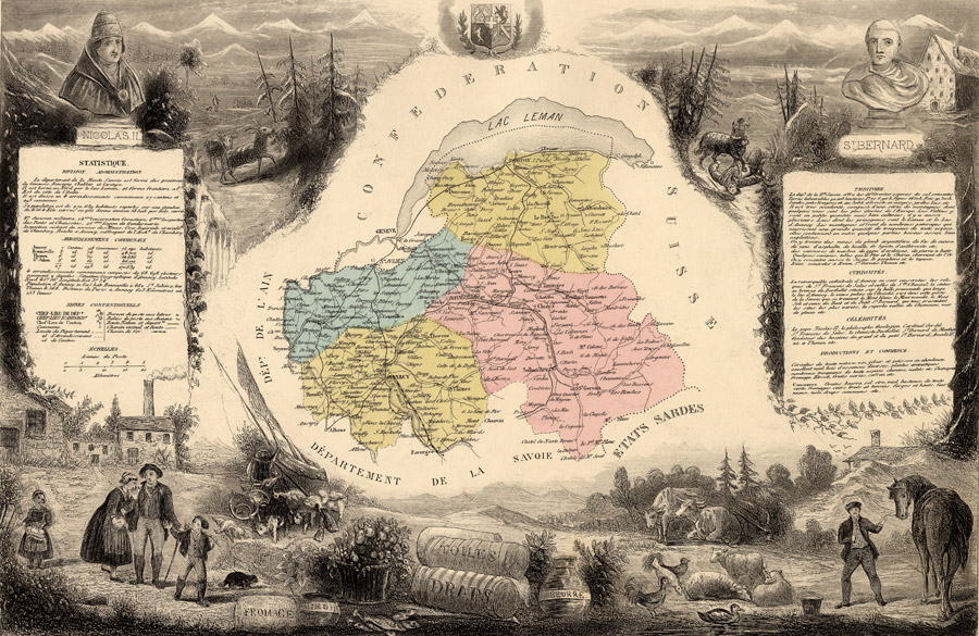 Carte de la Haute-Savoie, 1861