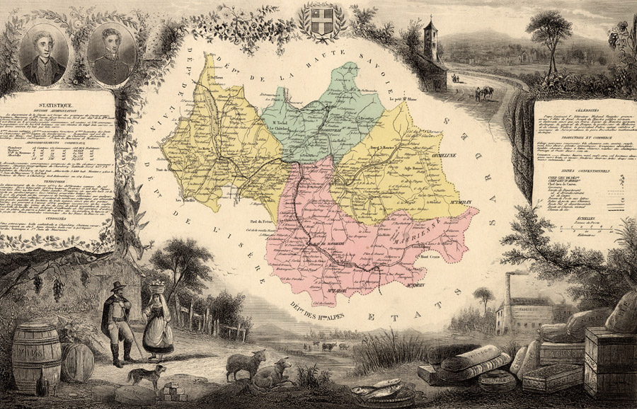 Carte de la Savoie, 1861