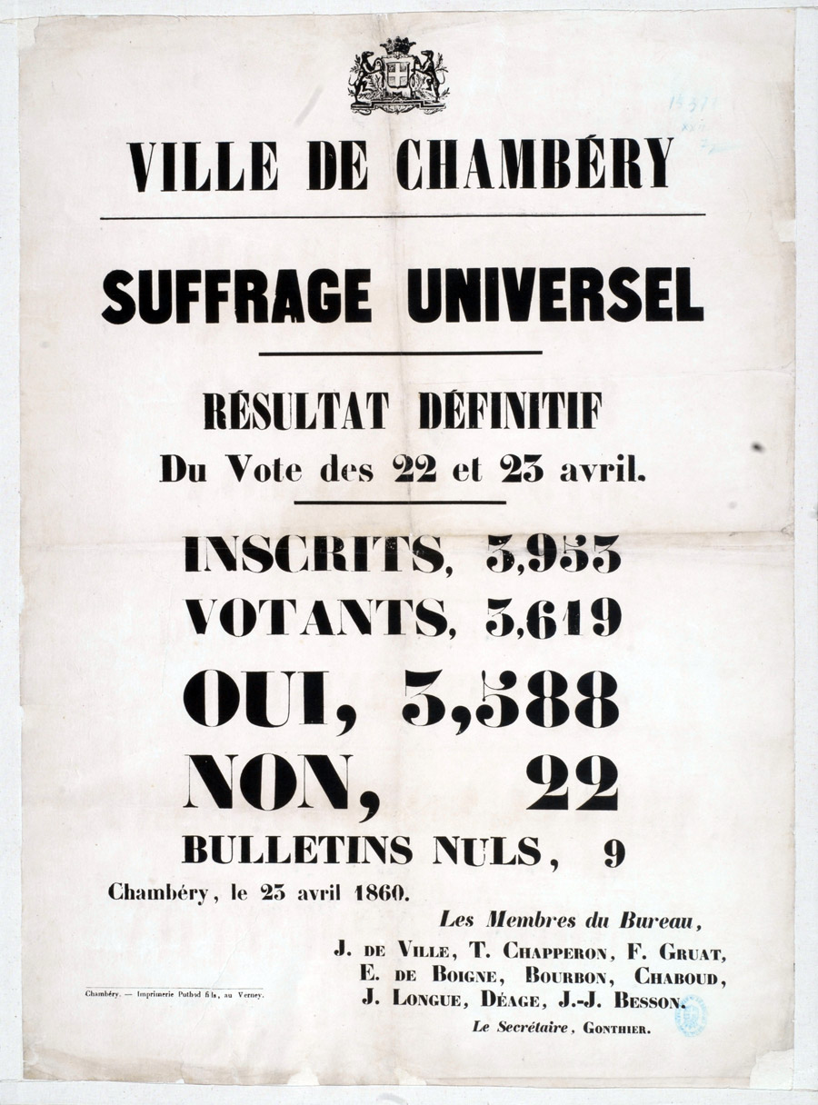 Résultat du vote à Chambéry