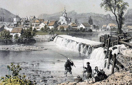 Châtillon et le lac du Bourget, 1864