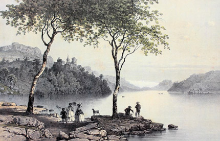Châtillon et le lac du Bourget, 1864