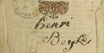 Signature ou Ex-libris de Henri Beyle enfant