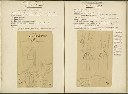 Croquis d'architecture de Stendhal et Mérimée