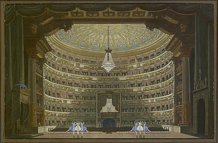 Intérieur du théâtre de la Scala
