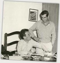 Avec Roger Vadim, à Meillonnas, 1959