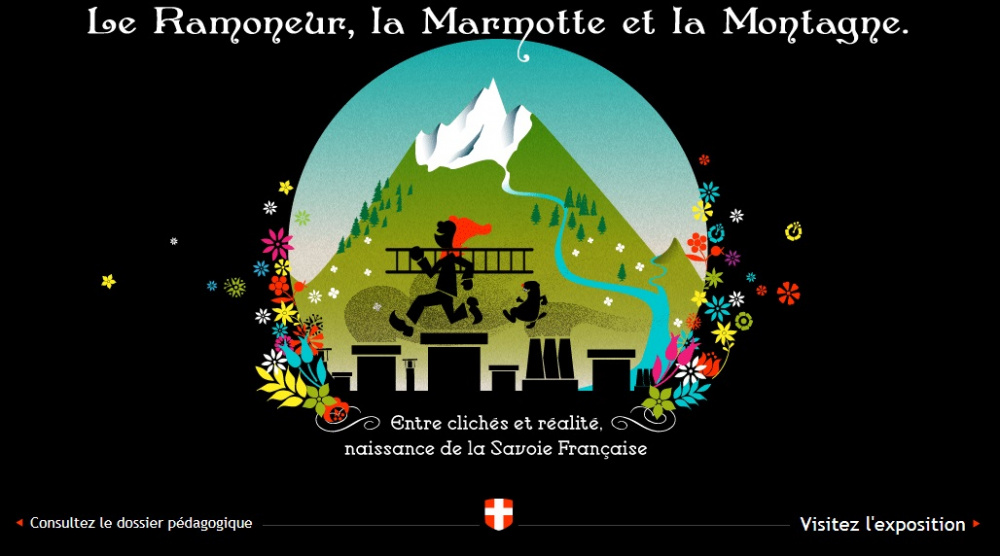 visuel de l'exposition virtuelle Le Ramoneur, la Marmotte et la Montagne<br>